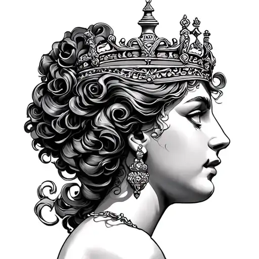 Chess Queen tattoo design idea