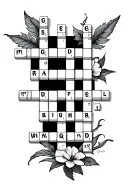 Crossword tattoo design idea