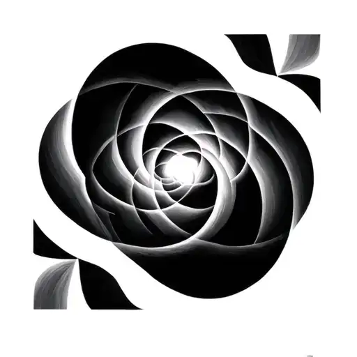 simple Fibonacci golden ratio spiral tattoo design idea