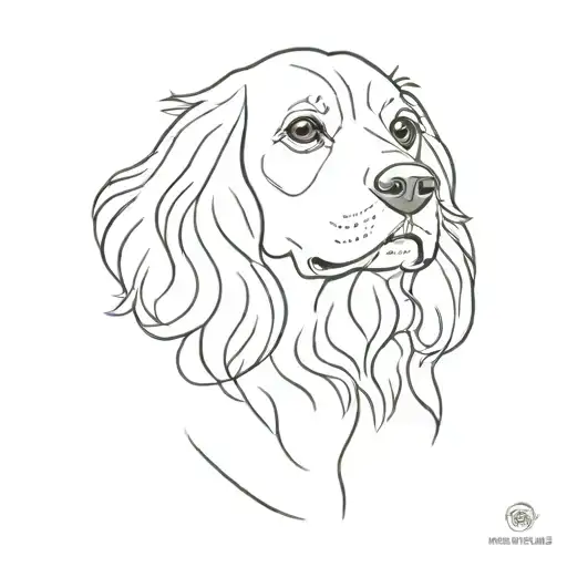 Dog cocker spaniel tattoo design idea
