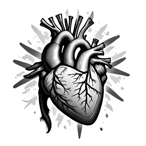 Cardiac tattoo design idea