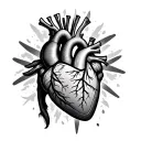 Cardiac tattoo design idea