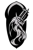 Incorporate Viking symbols into a tattoo design that represents action and movement tattoo design idea