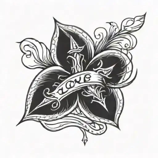 heartbreak love hurts tattoo design idea