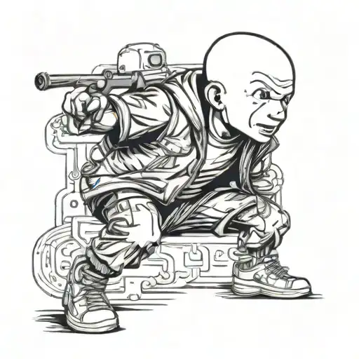 gangster Caillou tattoo design idea