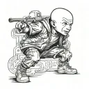 gangster Caillou tattoo design idea