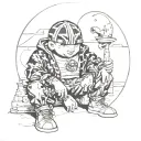 gangster Caillou tattoo design idea