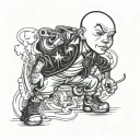 gangster Caillou tattoo design idea