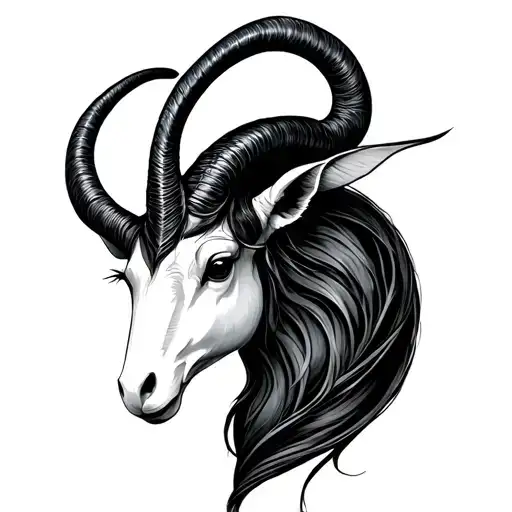 Capricorn Aires Japanese style tattoo tattoo design idea