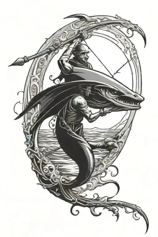 death fishing from a crescent moon like the dreamworks logo with the planet Neptune on his line on my wrist  tattoo design idea