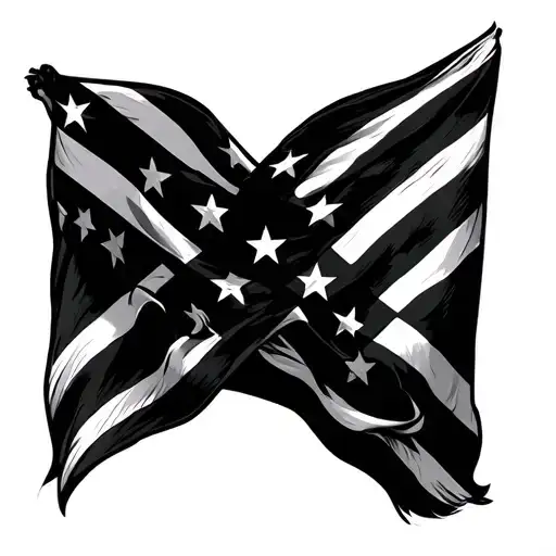 rebel flag incorporated tattoo design idea