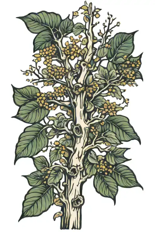 quaking aspen tree tattoo design idea