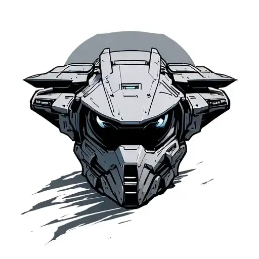 Halo Covenant cruiser glassing tattoo design idea