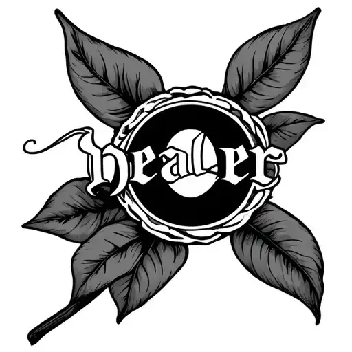 "healer" just the word "healer" tattoo design idea