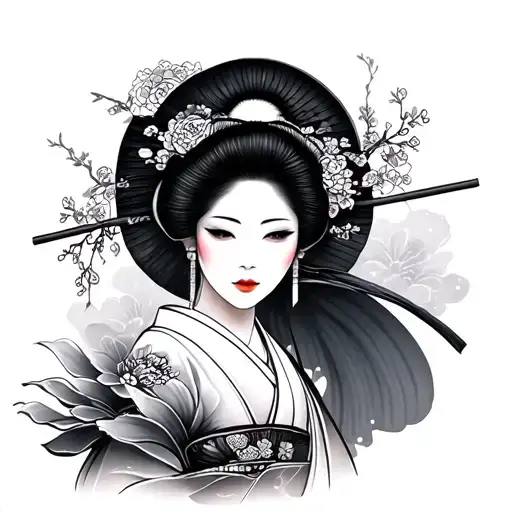 geisha tattoo design idea