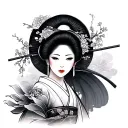 geisha tattoo design idea