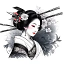 geisha tattoo design idea