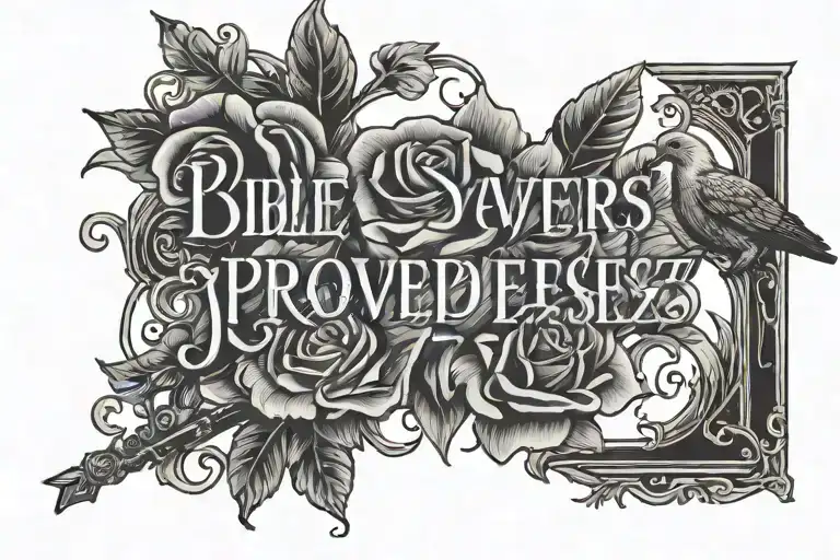 bible verse proverbs 27:17 tattoo design idea