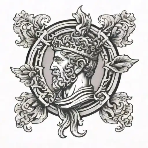 stoic virtues tattoo design idea