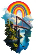 Rainbow Bridge tattoo design idea