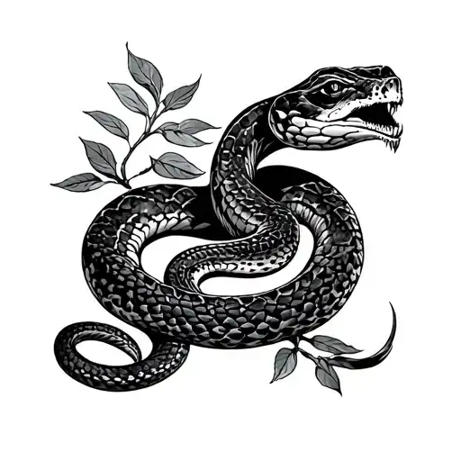 Anaconda tattoo design idea