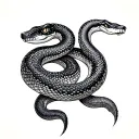 Anaconda tattoo design idea