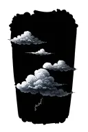 small written cloud tattoo tattoo design idea