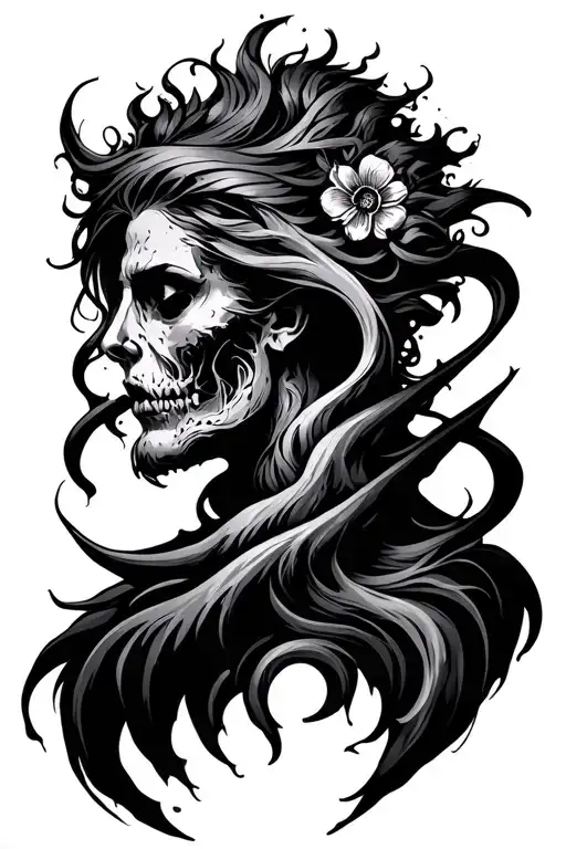 ego and soul opposed  tattoo design idea