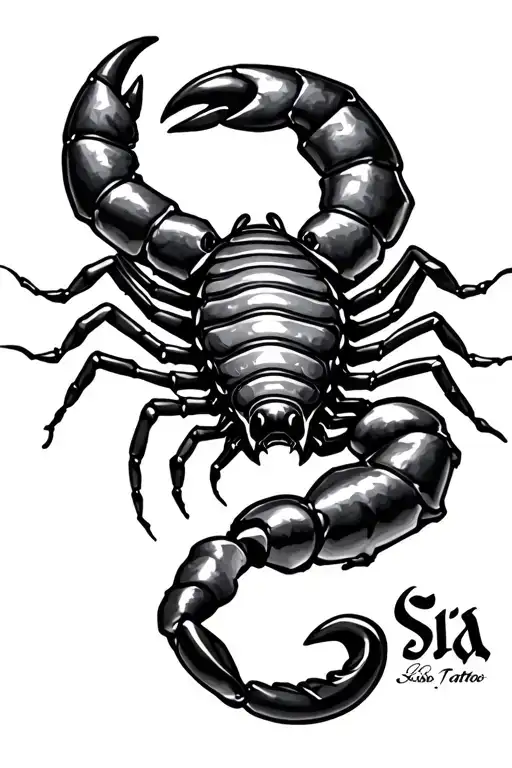 "Lisa" "Lisa" 3D scorpion tattoo tattoo design idea