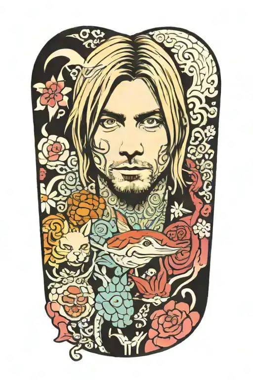 kurt cobain tattoo design idea