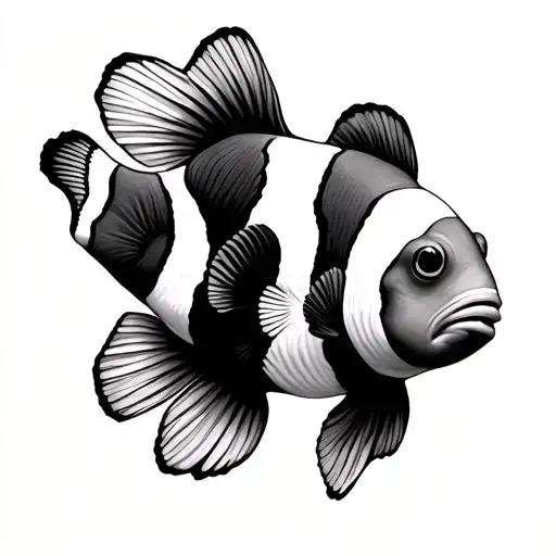 Clownfish tattoo design idea