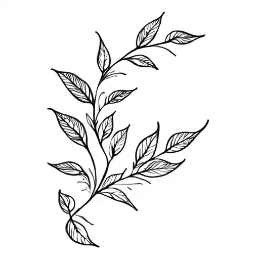 leaf tendrils wrapping tattoo design idea