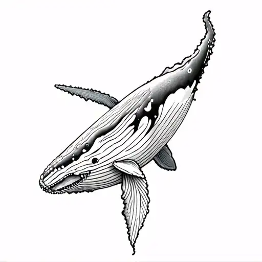 a humpback whale tattoo design idea