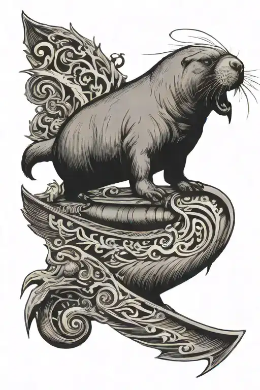 Whistle, walrus, whitetail, chariot of fire, squeegee tattoo design idea