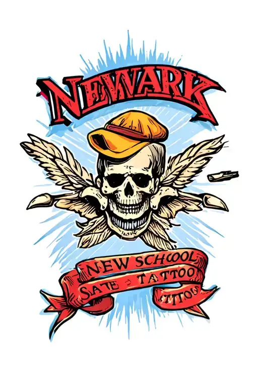 Newark New Jersey state tattoo design idea