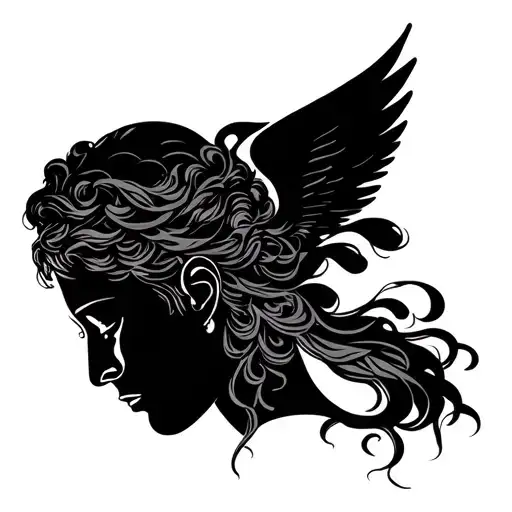 eros and psyche Greek goddess tattoo design idea