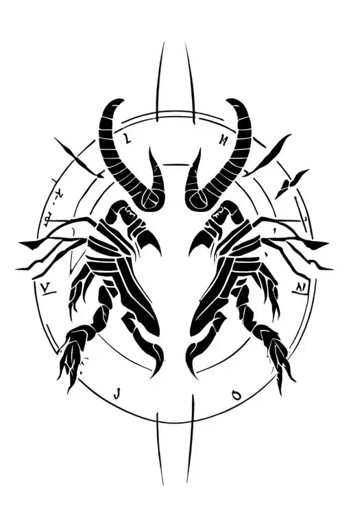 capricorn, scorpio and sagittarius tattoo design idea