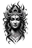 Kali face tattoo tattoo design idea