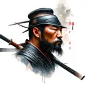 Ronin samurai tattoo design idea