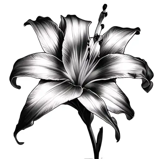 Daylily tattoo design idea