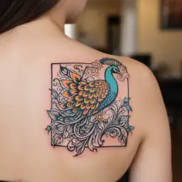 Peacock tattoo design idea