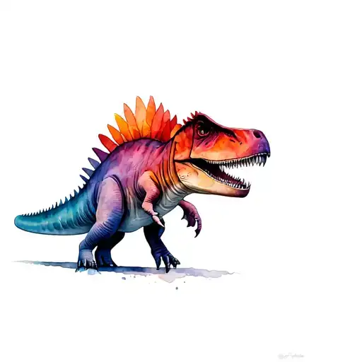 spinosaurus Cathing tattoo design idea