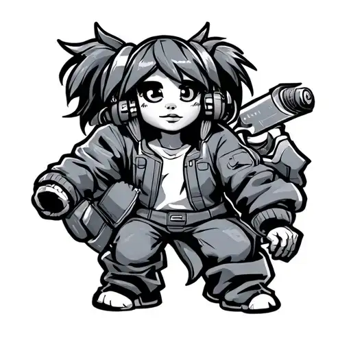 90s cartoon network characters tattoo design idea