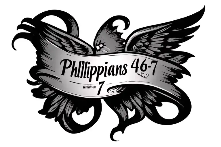 Philippians 4 6 7 tattoo design idea