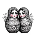 Nesting Doll tattoo design idea