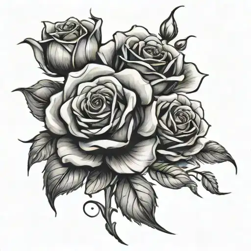 roses, fantasy strong enough tattoo design idea