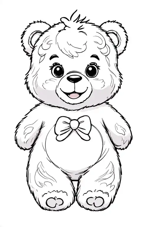 CRAZY BABY CARE BEAR tattoo design idea