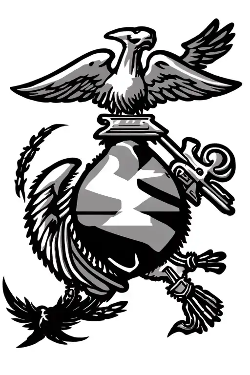 US Marines logo tattoo design idea