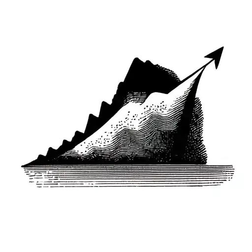 - An ascending line that represents an uptrend. The line can be thin and elegant, or more tattoo design idea