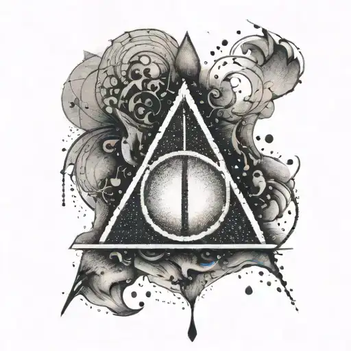 deathly hallows symbol tattoo design idea